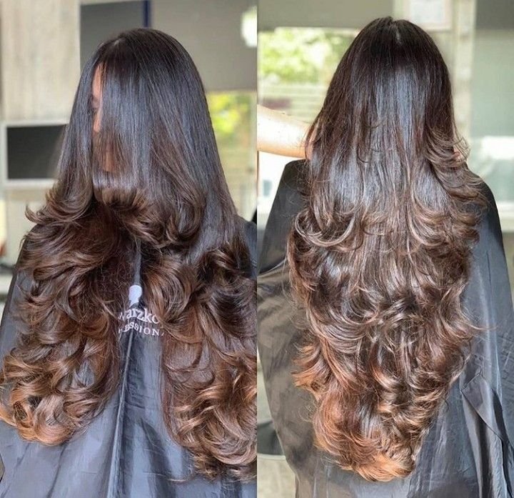 Butterfly Layer Haircut & Volume Blowout